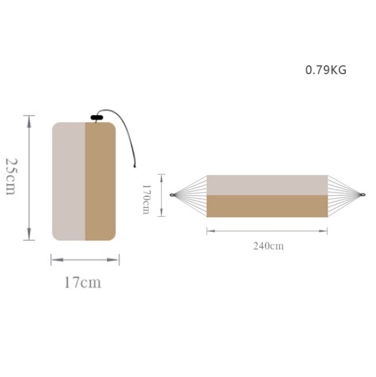 Outdoor Double Inflatable Hammock Anti-Rollover Camping Swing, Size: 270x140cm(Dark Green)-garmade.com