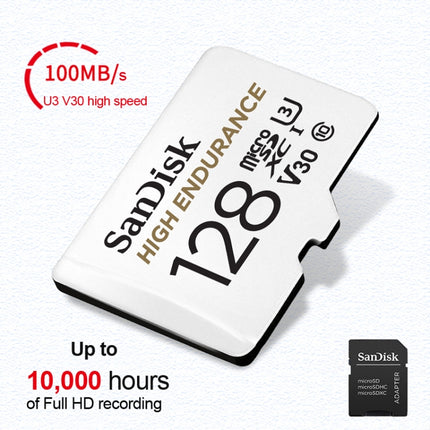 SanDisk U3 Driving Recorder Monitors High-Speed SD Card Mobile Phone TF Card Memory Card, Capacity: 128GB-garmade.com