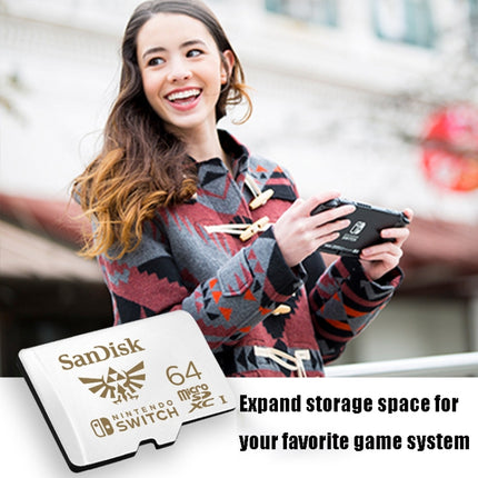 SanDisk SDSQXAO TF Card Micro SD Memory Card for Nintendo Switch Game Console, Capacity: 128GB Red-garmade.com