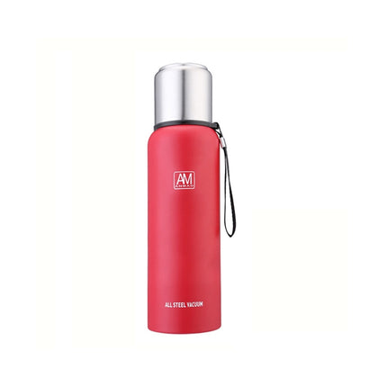 304 Stainless Steel Insulated Mug Large Capacity Sports Water Cup Outdoor Travel Pot, Capacity: 500ml(Red)-garmade.com