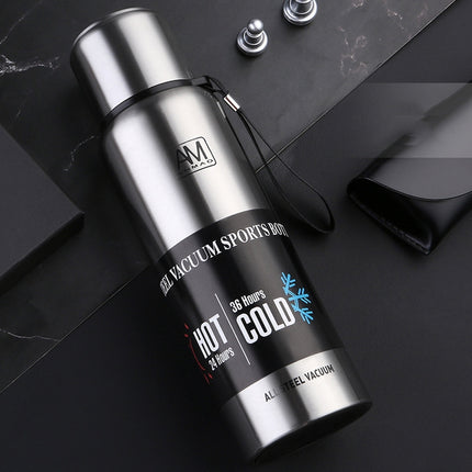 304 Stainless Steel Insulated Mug Large Capacity Sports Water Cup Outdoor Travel Pot, Capacity: 500ml(True Color)-garmade.com