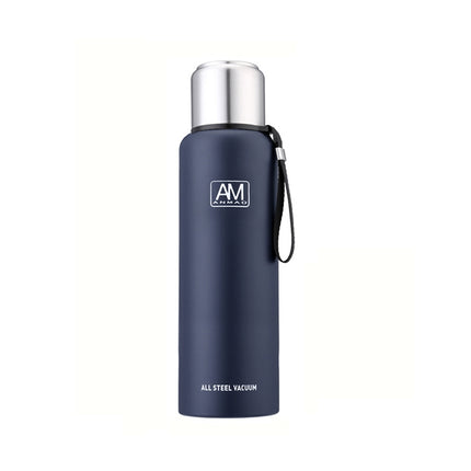 304 Stainless Steel Insulated Mug Large Capacity Sports Water Cup Outdoor Travel Pot, Capacity: 500ml(Dark Blue)-garmade.com