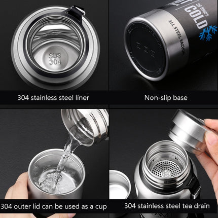 304 Stainless Steel Insulated Mug Large Capacity Sports Water Cup Outdoor Travel Pot, Capacity: 500ml(Dark Blue)-garmade.com