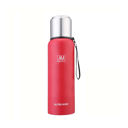 304 Stainless Steel Insulated Mug Large Capacity Sports Water Cup Outdoor Travel Pot, Capacity: 750ml(Red)-garmade.com