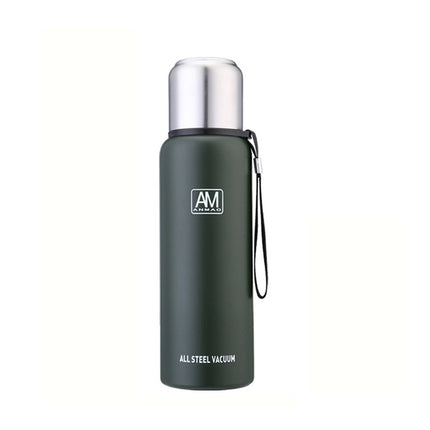 304 Stainless Steel Insulated Mug Large Capacity Sports Water Cup Outdoor Travel Pot, Capacity: 750ml(Dark Green)-garmade.com