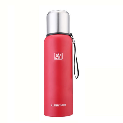 304 Stainless Steel Insulated Mug Large Capacity Sports Water Cup Outdoor Travel Pot, Capacity: 1000ml(Red)-garmade.com