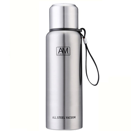 304 Stainless Steel Insulated Mug Large Capacity Sports Water Cup Outdoor Travel Pot, Capacity: 1500ml(True Color)-garmade.com