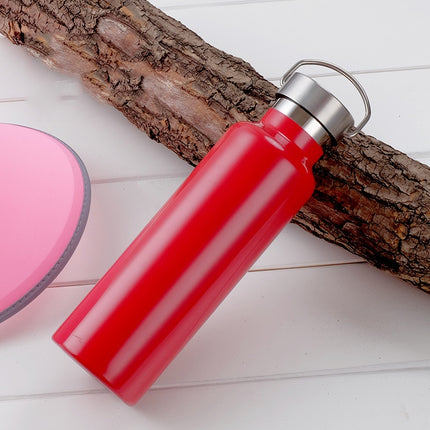 304 Vacuum Stainless Steel Vacuum Flask Double-Layer Large-Capacity Outdoor Water Bottle Mountaineering Sports Bottle, Capacity: 500ml(Red)-garmade.com