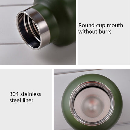 304 Vacuum Stainless Steel Vacuum Flask Double-Layer Large-Capacity Outdoor Water Bottle Mountaineering Sports Bottle, Capacity: 500ml(Steel Color)-garmade.com