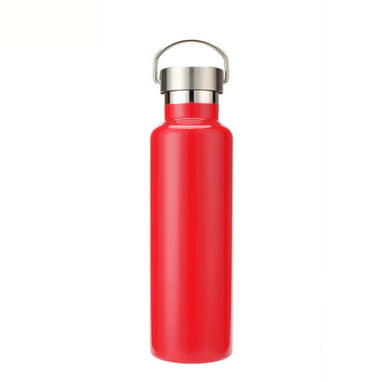 304 Vacuum Stainless Steel Vacuum Flask Double-Layer Large-Capacity Outdoor Water Bottle Mountaineering Sports Bottle, Capacity: 750ml(Red)-garmade.com