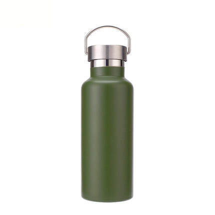 304 Vacuum Stainless Steel Vacuum Flask Double-Layer Large-Capacity Outdoor Water Bottle Mountaineering Sports Bottle, Capacity: 750ml(Green)-garmade.com