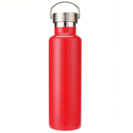 304 Vacuum Stainless Steel Vacuum Flask Double-Layer Large-Capacity Outdoor Water Bottle Mountaineering Sports Bottle, Capacity: 1000ml(Red)-garmade.com