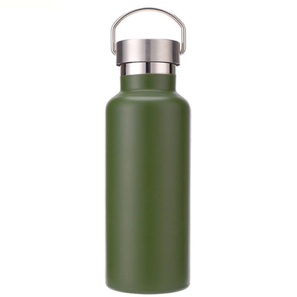 304 Vacuum Stainless Steel Vacuum Flask Double-Layer Large-Capacity Outdoor Water Bottle Mountaineering Sports Bottle, Capacity: 1000ml(Green)-garmade.com