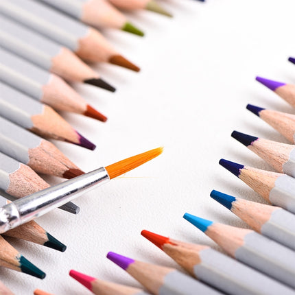 Deli Water-Soluble Colored Pencils 24 Colors 36 Colors 48 Colors 72 Color Pens Coloring Painting Pens, Lead color: 72 Colors (Iron Box)-garmade.com