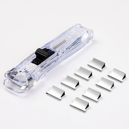 5 PCS Deli Office Stationery Supplementary Clip Push Clipper, Specification: 8591A (White)-garmade.com