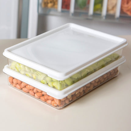 2 PCS Refrigerator Storage Fresh-Keeping Box Kitchen Can Be Stacked With Frozen Fruit Sealed Box, Size: Small(White)-garmade.com