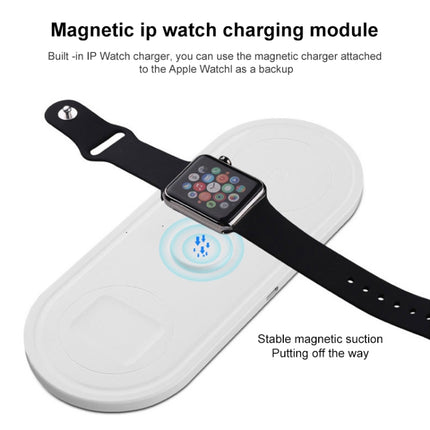 KT-W50A8 3 in 1 10W Multi-Function Bracket Wireless Charger for iPhones / iWatch / AirPods-garmade.com