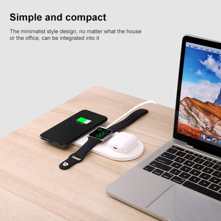 KT-W50A8 3 in 1 10W Multi-Function Bracket Wireless Charger for iPhones / iWatch / AirPods-garmade.com