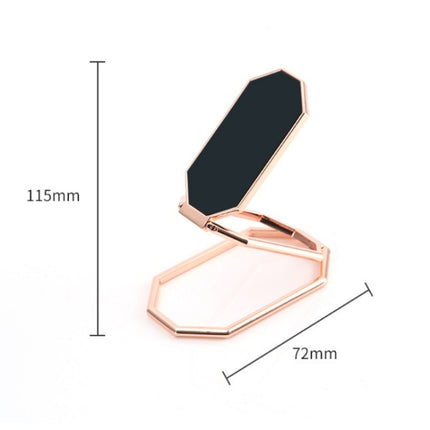 Folding And Sticking Zinc Alloy Mobile Phone Ring Holder Car Magnetic Ring Buckle(Cool Black)-garmade.com