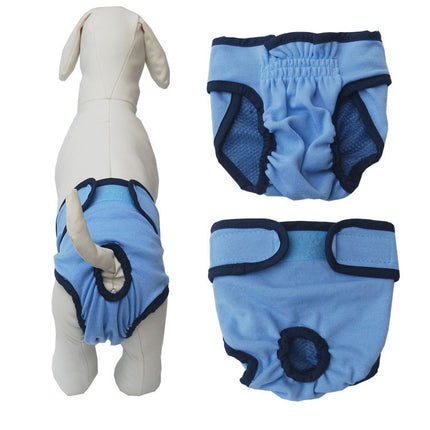 Pet Physiological Pants Large Medium & Small Dogs Anti-Harassment Safety Pants, Size: XS(Blue)-garmade.com