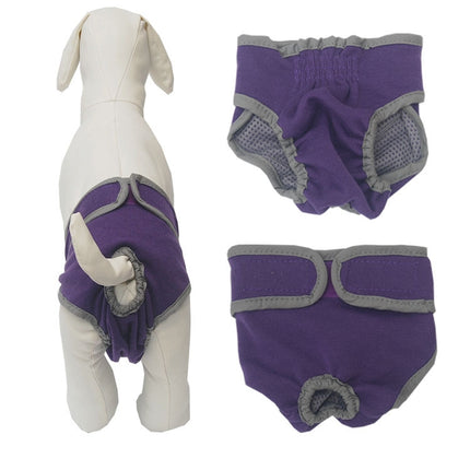 Pet Physiological Pants Large Medium & Small Dogs Anti-Harassment Safety Pants, Size: XS(Purple)-garmade.com
