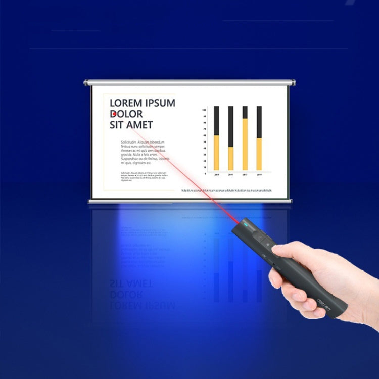 Deli 2.4G Flip Pen Business Presentation Remote Control Pen, Model: 2801 Black (Red Light)-garmade.com