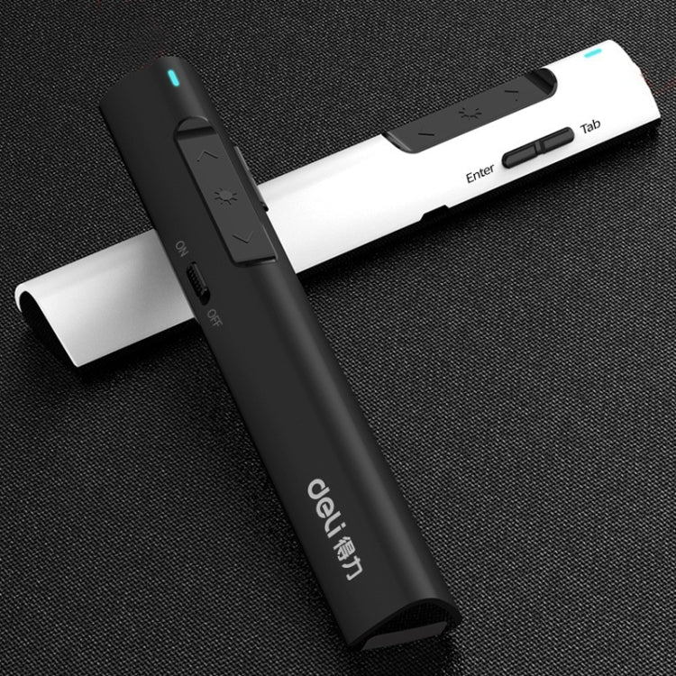 Deli 2.4G Flip Pen Business Presentation Remote Control Pen, Model: 2801 Black (Red Light)-garmade.com