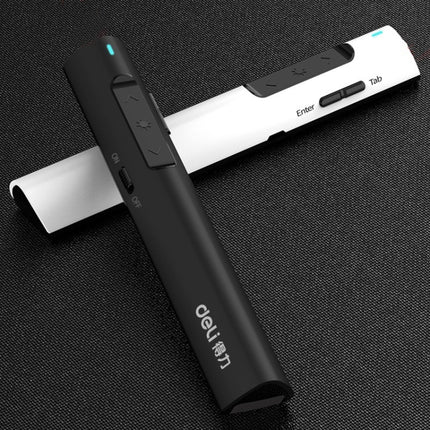 Deli 2.4G Flip Pen Business Presentation Remote Control Pen, Model: 2801G White (Green Light)-garmade.com