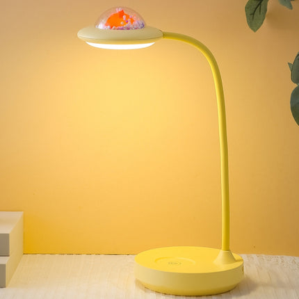 MU65 4W Cute Pet Space Flying Saucer Table Lamp Student Dormitory Learning USB Eye Protection Reading Atmosphere Lamp(Yellow)-garmade.com