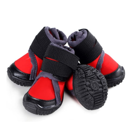 Pet Shoes Small Medium & Large Dogs Outdoor Sports Climbing Non-Slip Shoes, Size: 50(Red)-garmade.com