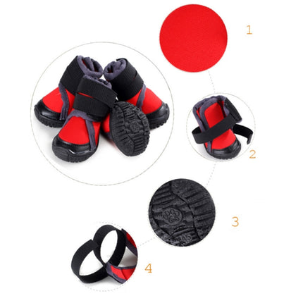 Pet Shoes Small Medium & Large Dogs Outdoor Sports Climbing Non-Slip Shoes, Size: 50(Red)-garmade.com