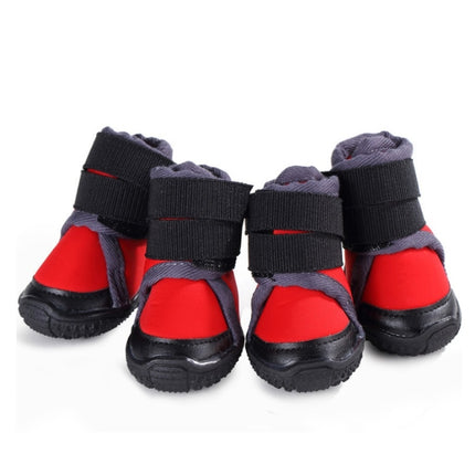 Pet Shoes Small Medium & Large Dogs Outdoor Sports Climbing Non-Slip Shoes, Size: 60(Red)-garmade.com