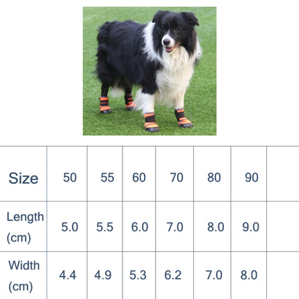 Pet Shoes Small Medium & Large Dogs Outdoor Sports Climbing Non-Slip Shoes, Size: 60(Orange)-garmade.com