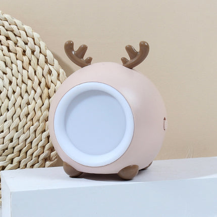 XY010 2 PCS Cute Pet Night Light LED Touch Dimming Dormitory Bedside Light(Brown Fawn)-garmade.com