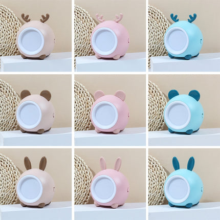 XY010 2 PCS Cute Pet Night Light LED Touch Dimming Dormitory Bedside Light(Pink Fawn)-garmade.com