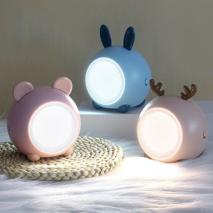 XY010 2 PCS Cute Pet Night Light LED Touch Dimming Dormitory Bedside Light(Brown Bear)-garmade.com