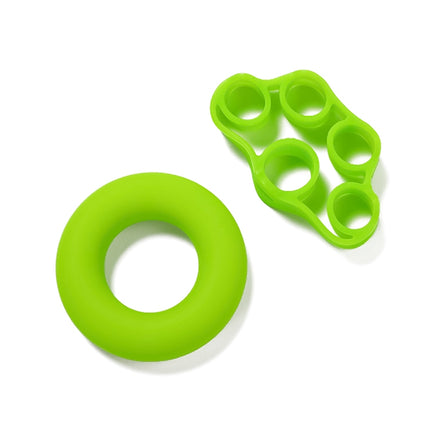 TF122 2 PCS 2 in 1 Silicone Grip Ring + Grip Device Set(Green)-garmade.com