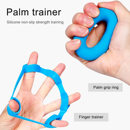 TF122 2 PCS 2 in 1 Silicone Grip Ring + Grip Device Set(Blue)-garmade.com