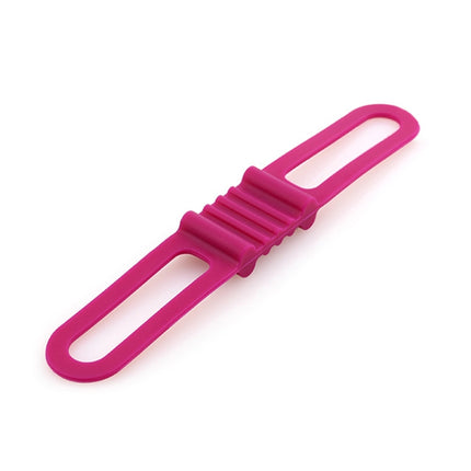10 PCS High Elastic Silicone Straps Bicycle Fixed Strap Car Light Beam, Size: One Size(Rose Red)-garmade.com