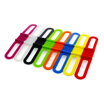 10 PCS High Elastic Silicone Straps Bicycle Fixed Strap Car Light Beam, Size: One Size(Translucent)-garmade.com