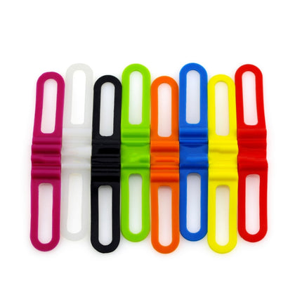 10 PCS High Elastic Silicone Straps Bicycle Fixed Strap Car Light Beam, Size: One Size(Yellow)-garmade.com