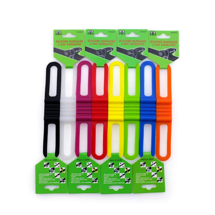 10 PCS High Elastic Silicone Straps Bicycle Fixed Strap Car Light Beam, Size: One Size(Green)-garmade.com