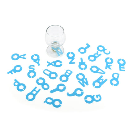 2 Sets Silicone Wine Glass Letter Mark Pendant(Light Blue)-garmade.com