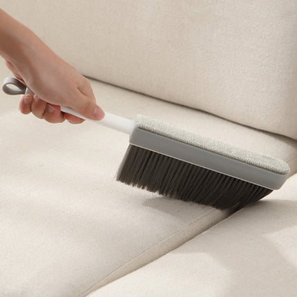 2 PCS Retractable Soft Fur Bed Brush Sofa Dusting Brush Roller Sticking Device(Gray)-garmade.com