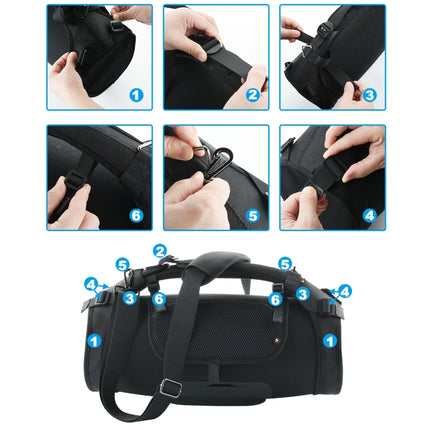 Portable Single-Shoulder Strap Speaker Storage Bag Accessories for JBL Boombox Storage Bag(Black)-garmade.com