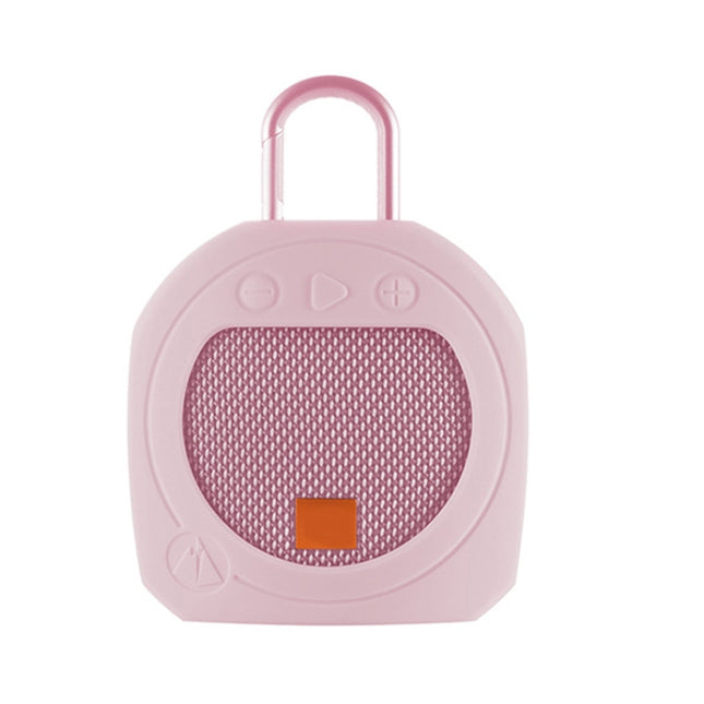 Silicone Bluetooth Speaker Protective Cover Anti-Fall Storage Cover for JBL Clip 3(Pink)-garmade.com
