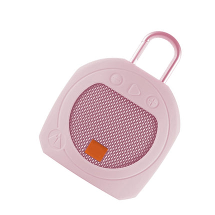 Silicone Bluetooth Speaker Protective Cover Anti-Fall Storage Cover for JBL Clip 3(Pink)-garmade.com