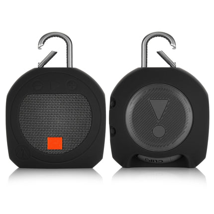 Silicone Bluetooth Speaker Protective Cover Anti-Fall Storage Cover for JBL Clip 3(Black)-garmade.com