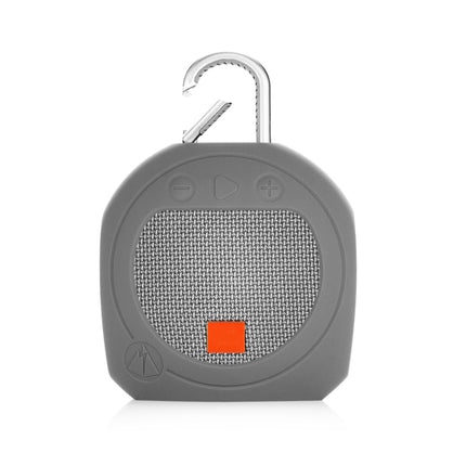 Silicone Bluetooth Speaker Protective Cover Anti-Fall Storage Cover for JBL Clip 3(Medium Gray)-garmade.com