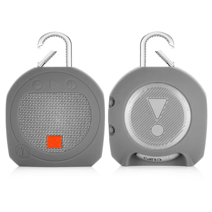 Silicone Bluetooth Speaker Protective Cover Anti-Fall Storage Cover for JBL Clip 3(Medium Gray)-garmade.com